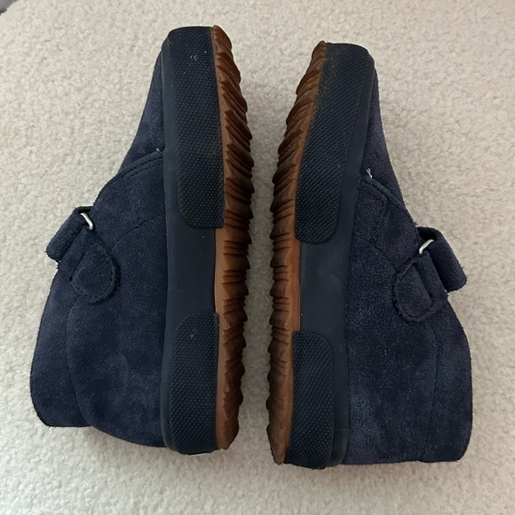 Superga 2173 Kids Strap Slip On Leather Suede Ankle Sneaker Boots Full Blue 12 - Picture 15 of 16